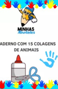 Caderno de Figuras de Animais para Recortar e Colar