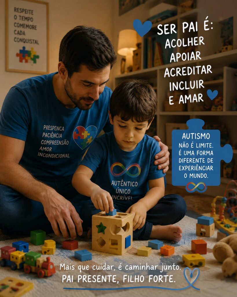Ser pai é , acolher , apoiar, acreditar, incluir e amar.