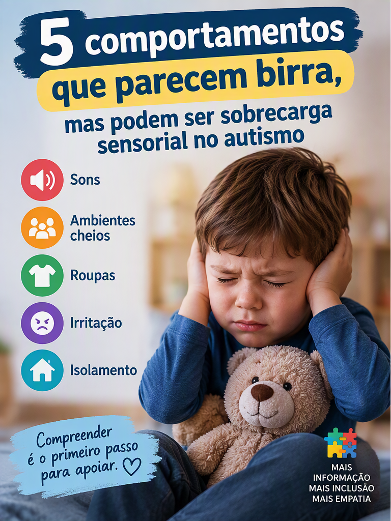 5 comportamentos que parecem birra, mas podem ser sobrecarga sensorial no autismo